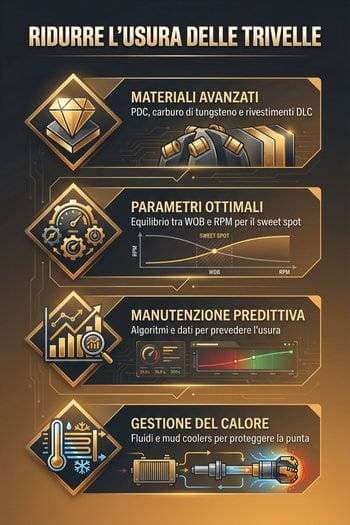 come ridurre l'usura delle trivelle nelle perforazione