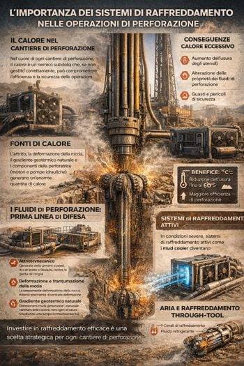 infografica sistema di raffreddamento perforatrici