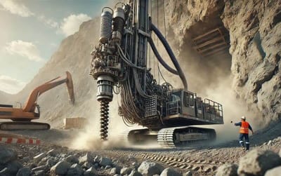 foto tecnica perforazione su roccia